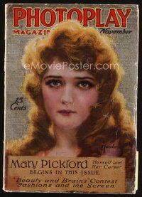 8s102 PHOTOPLAY magazine November 1915 artwork portrait of pretty Mary Pickford by Otto Toaspern!