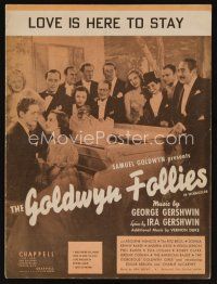 8s460 GOLDWYN FOLLIES sheet music '38 George & Ira Gershwin, Love Is Here To Stay!