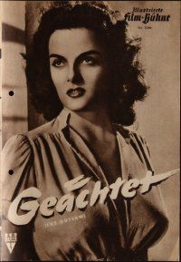 8s325 OUTLAW German program '51 different images of sexy Jane Russell & Jack Buetel, Howard Hughes