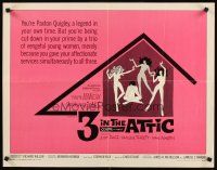 8t004 3 IN THE ATTIC 1/2sh '68 Yvette Mimieux, great sexy artwork of naked girls dancing!