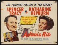 8t008 ADAM'S RIB style A 1/2sh '49 husband & wife Spencer Tracy & Katharine Hepburn are lawyers!