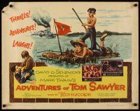 8t010 ADVENTURES OF TOM SAWYER 1/2sh R58 Tommy Kelly as Mark Twain's classic character!