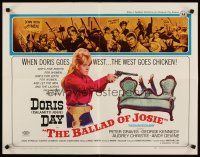 8t035 BALLAD OF JOSIE 1/2sh '68 great image of quick-draw Doris Day pointing gun!