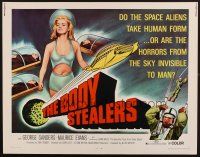 8t060 BODY STEALERS 1/2sh '70 great image of sexy Lorna Wilde, the beautiful face from outer space!