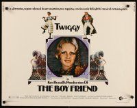 8t064 BOY FRIEND 1/2sh '71 cool art of sexy Twiggy by Dick Ellescas, directed by Ken Russell!