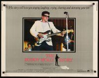 8t072 BUDDY HOLLY STORY 1/2sh '78 great image of Gary Busey performing on stage with guitar!