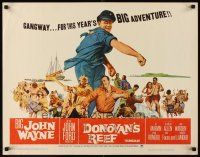 8t112 DONOVAN'S REEF 1/2sh '63 John Ford, great art of punching sailor John Wayne & Lee Marvin!
