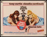 8t113 DON'T MAKE WAVES 1/2sh '67 Tony Curtis with super sexy Sharon Tate & Claudia Cardinale!