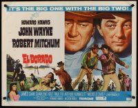 8t121 EL DORADO 1/2sh '66 John Wayne, Robert Mitchum, Howard Hawks, the big one with the big two!
