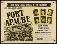 8t140 FORT APACHE style A 1/2sh R53 John Wayne, Henry Fonda, Shirley Temple, Victor McLaglen!