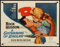 8t149 GATHERING OF EAGLES 1/2sh '63 romantic close-up of Rock Hudson & sexy Mary Peach!