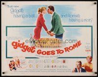 8t154 GIDGET GOES TO ROME 1/2sh '63 James Darren & Cindy Carol by Italy's Colisseum!