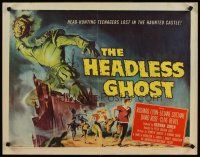 8t172 HEADLESS GHOST 1/2sh '59 head-hunting teenagers lost in the haunted castle, art by Brown!