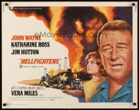 8t174 HELLFIGHTERS 1/2sh '69 John Wayne as fireman Red Adair, Katharine Ross, art of inferno!