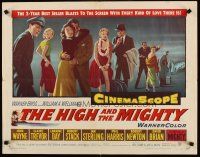 8t175 HIGH & THE MIGHTY 1/2sh '54 directed by William Wellman, John Wayne, Claire Trevor!