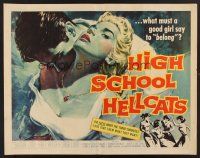 8t176 HIGH SCHOOL HELLCATS 1/2sh '58 best AIP bad girl art, what must a good girl say to belong?