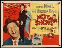8t186 HOT SHOTS style A 1/2sh '56 Huntz Hall & The Bowery Boys are the big shots of the TV nutwork!