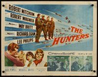 8t191 HUNTERS 1/2sh '58 jet pilot drama, Robert Mitchum & Robert Wagner, May Britt!