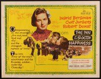 8t198 INN OF THE SIXTH HAPPINESS 1/2sh '59 Mark Robson directed, pretty Ingrid Bergman!