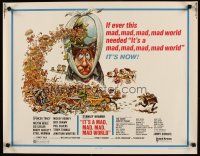 8t207 IT'S A MAD, MAD, MAD, MAD WORLD 1/2sh R70 great wacky art of entire cast by Jack Davis!
