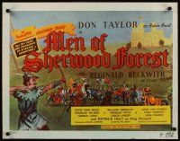 8t260 MEN OF SHERWOOD FOREST 1/2sh '56 art of Don Taylor as Robin Hood fighting many guards!