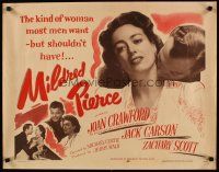 8t262 MILDRED PIERCE 1/2sh R56 Michael Curtiz, Joan Crawford is the woman most men want!