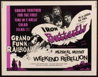 8t272 MUSICAL MUTINY/WEEKEND REBELLION 1/2sh '70 Iron Butterfly, Grand Funk Railroad!