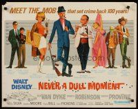 8t277 NEVER A DULL MOMENT 1/2sh '68 Disney, Dick Van Dyke, Edward G. Robinson, Dorothy Provine