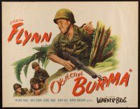 8t281 OBJECTIVE BURMA 1/2sh '45 Errol Flynn in uniform leading his soldiers in field!