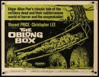 8t282 OBLONG BOX 1/2sh '69 Vincent Price, Edgar Allan Poe's tale of living dead, cool horror art!