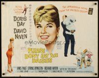 8t310 PLEASE DON'T EAT THE DAISIES style B 1/2sh '60 pretty smiling Doris Day, David Niven w/dog!