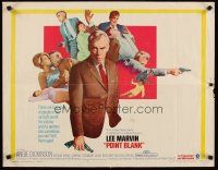 8t312 POINT BLANK 1/2sh '67 cool art of Lee Marvin, Angie Dickinson, John Boorman film noir!