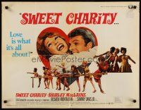 8t392 SWEET CHARITY 1/2sh '69 Bob Fosse musical starring Shirley MacLaine, it's all about love!