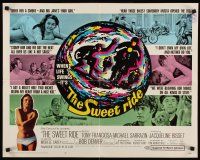 8t393 SWEET RIDE 1/2sh '68 1st Jacqueline Bisset standing topless in bikini, cool surfing art!