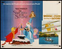 8t395 SWORD IN THE STONE/WINNIE POOH & A DAY FOR EEYORE 1/2sh '83 Disney cartoons, art by Wenzel!