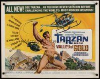 8t402 TARZAN & THE VALLEY OF GOLD 1/2sh '66 art of Henry throwing grenade at helicopter!