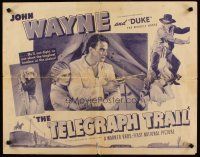 8t405 TELEGRAPH TRAIL 1/2sh R39 young John Wayne & pretty Marceline Day in western action!