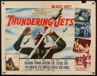 8t415 THUNDERING JETS 1/2sh '58 United States Air Force, cool image of pilot & fighter planes!