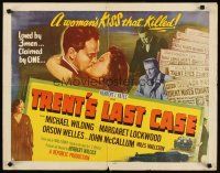8t426 TRENT'S LAST CASE style B 1/2sh '53 art of Margaret Lockwood, Michael Wilding & Orson Welles!