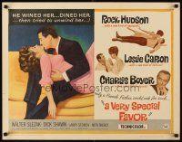8t430 VERY SPECIAL FAVOR 1/2sh '65 Charles Boyer, Rock Hudson tries to unwind sexy Leslie Caron!