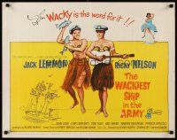8t431 WACKIEST SHIP IN THE ARMY 1/2sh '60 Jack Lemmon & Ricky Nelson, wacky is the word for it!