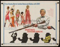 8t441 WHERE THE SPIES ARE 1/2sh '66 art of English secret agent David Niven, sexy babes!