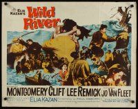 8t445 WILD RIVER 1/2sh '60 directed by Elia Kazan, Montgomery Clift embraces Lee Remick!