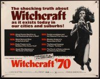 8t451 WITCHCRAFT '70 1/2sh '70 Italian horror, image of sexy nearly-naked girl kissing skull!