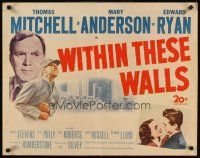 8t452 WITHIN THESE WALLS 1/2sh '45 Thomas Mitchell, Mary Anderson, Eddie Ryan, prison escape!