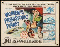 8t455 WOMEN OF THE PREHISTORIC PLANET 1/2sh '66 savage planet women attack female space invaders!