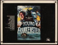 8t463 YOUNG FRANKENSTEIN 1/2sh '74 Mel Brooks, art of Gene Wilder, Peter Boyle & Marty Feldman!
