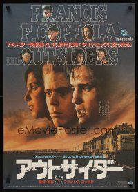 8t695 OUTSIDERS Japanese '83 Coppola, S.E. Hinton, Howell, Dillon, Macchio, Swayze, Lowe, Estevez