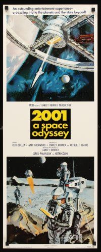 8w026 2001: A SPACE ODYSSEY 14x36 commercial poster '95 Stanley Kubrick, art by Bob McCall!