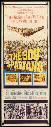 8w031 300 SPARTANS insert '62 Richard Egan, the mighty battle of Thermopylae!